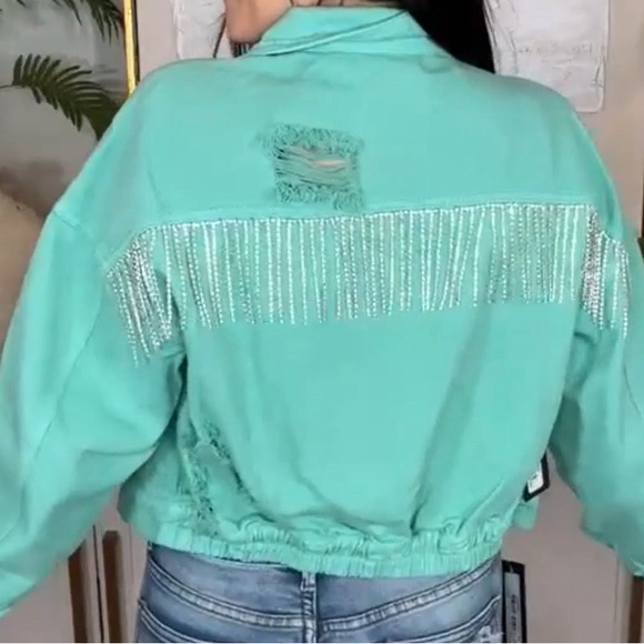 🔥💚VERVET CROPPED DENIM JACKET💚🔥 - Picture 5 of 5